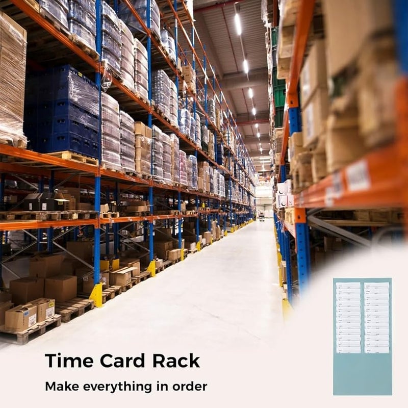 24 فتحة حامل بطاقة الحضور المعلق حامل الوقت جيب رف - Image 3